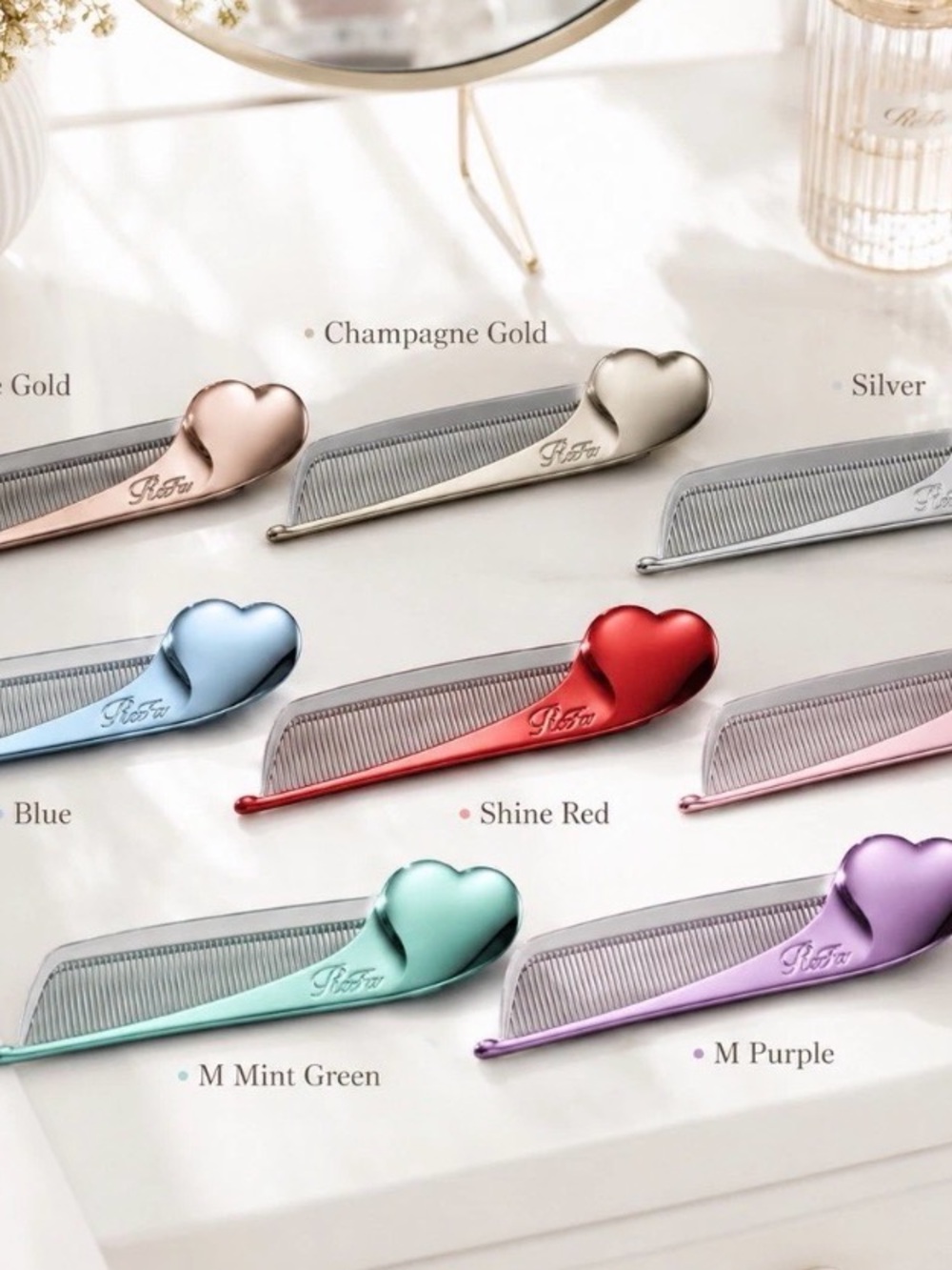 Refa heart comb . Available in multiple color .